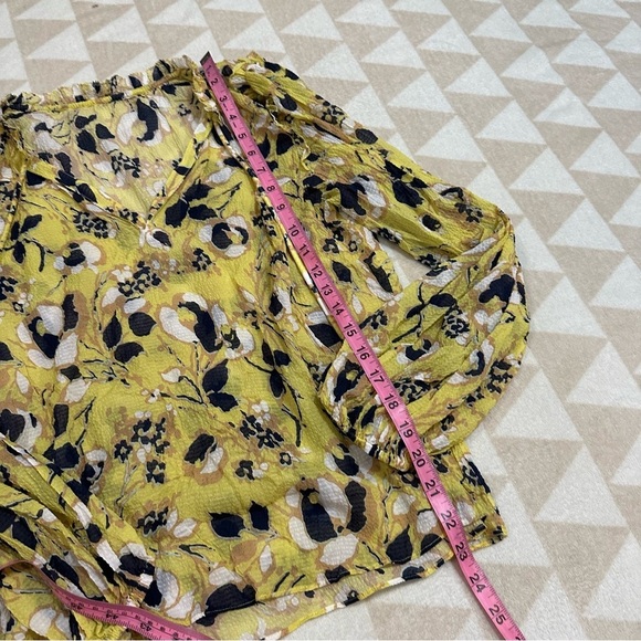 TANYA TAYLOR Aubrielle Floral Silk Blend Top - Picture 4 of 5